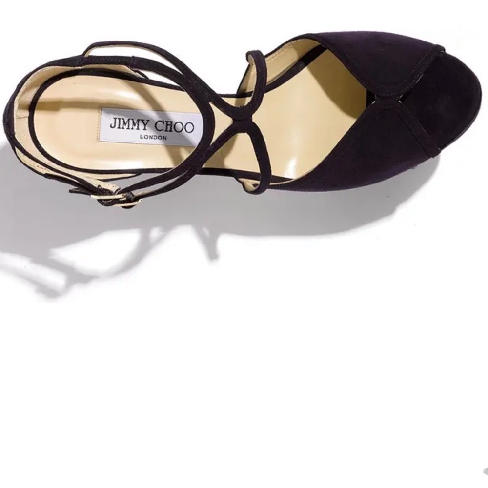 🤩🔥JIMMY CHOO Retro 2000s Fairview Platform Suede Sandal Sz40 - Picture 4 of 10